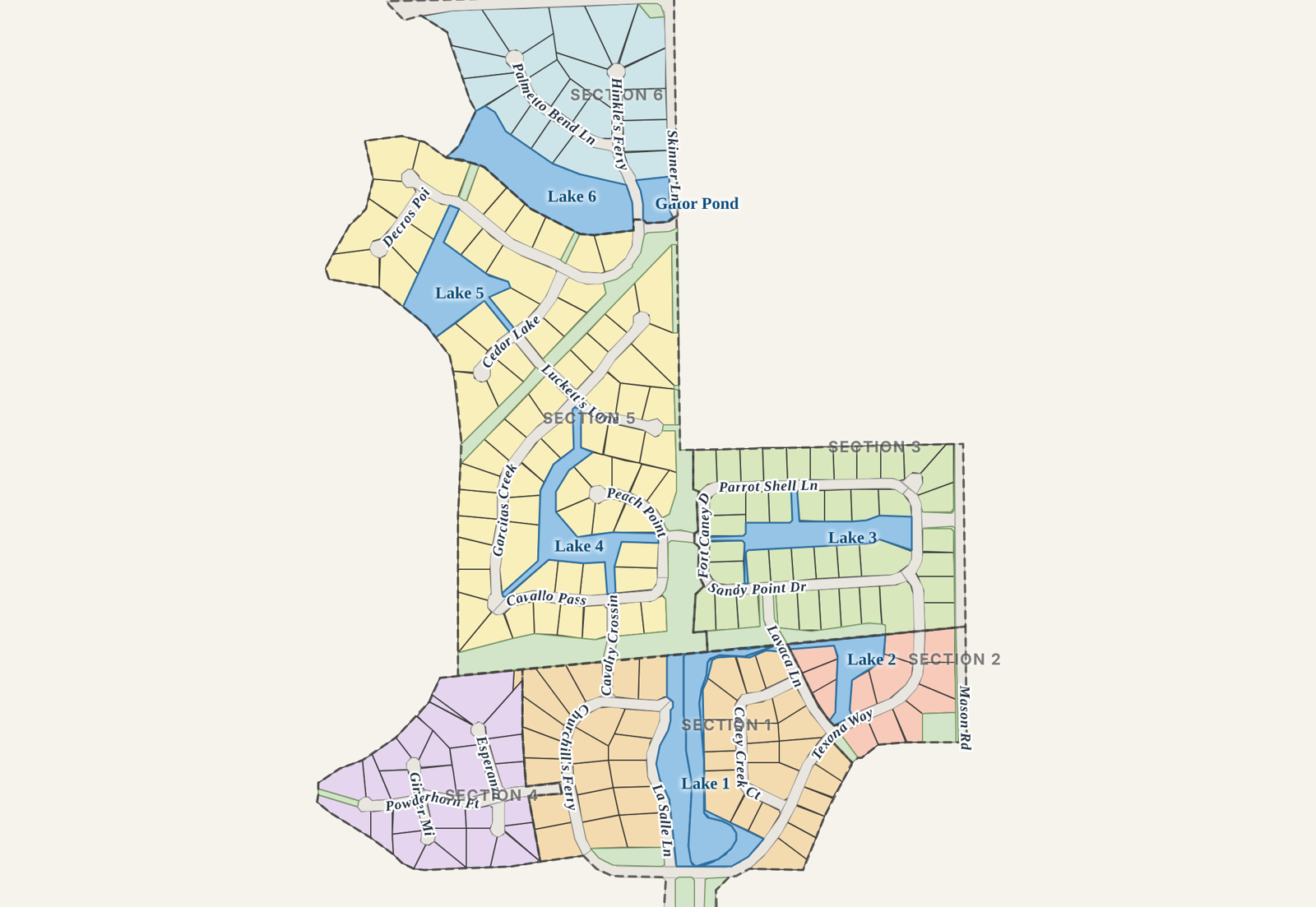 Texana Plantation neighborhood map preview